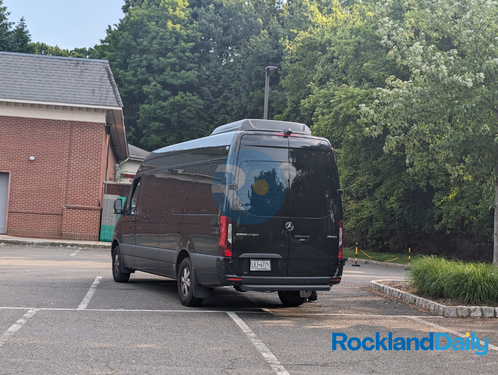 Recovered Mercedes-Benz van and the joint Ramapo/Stony Point police response