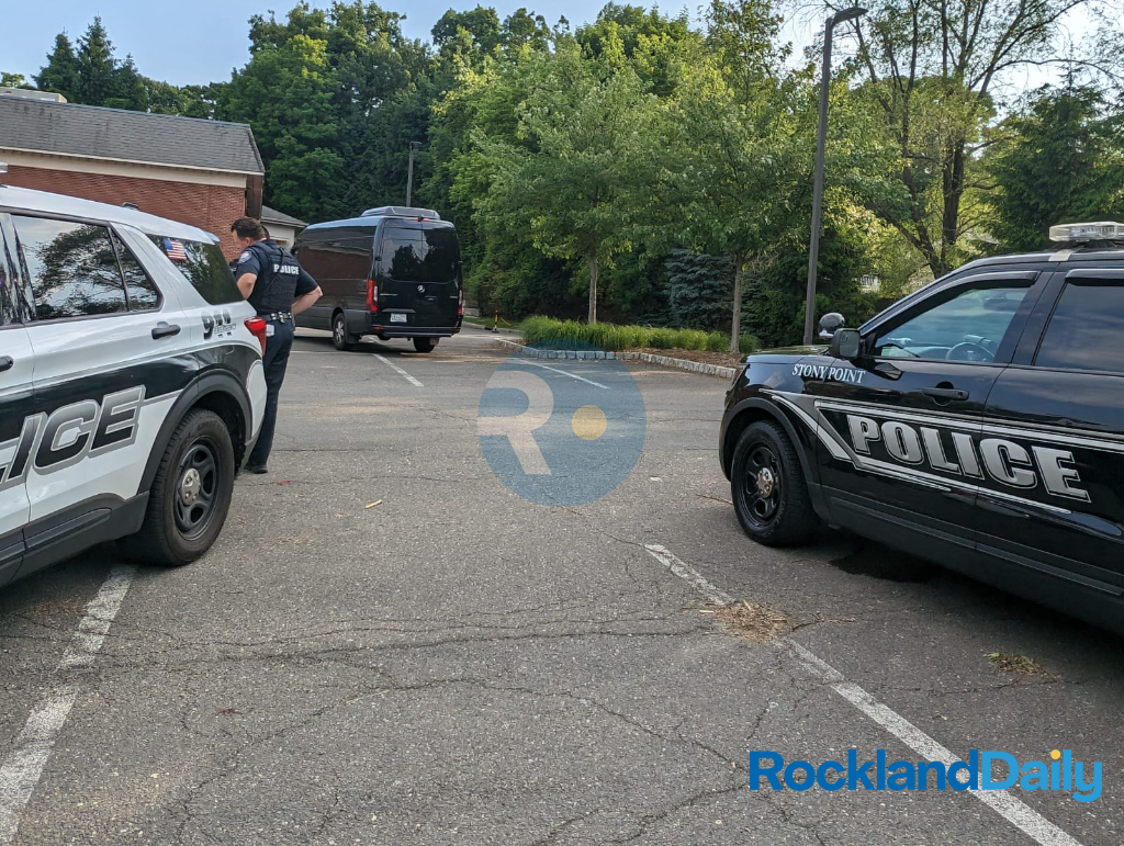 Recovered Mercedes-Benz van and the joint Ramapo/Stony Point police response