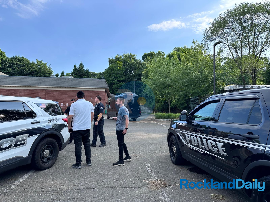 Recovered Mercedes-Benz van and the joint Ramapo/Stony Point police response